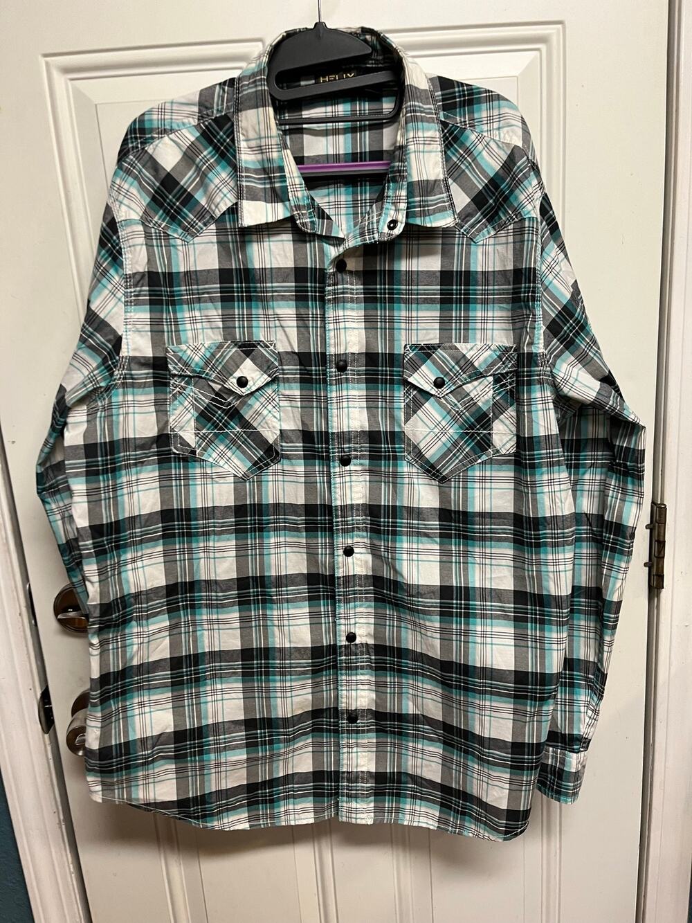 Helix men’s athletic fit snap front shirt XXL